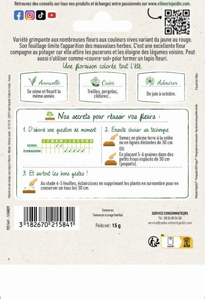 Fleurs - Capucine Grande Variée - Grand Modèle - MEDIA_PACKAGING_VERSO